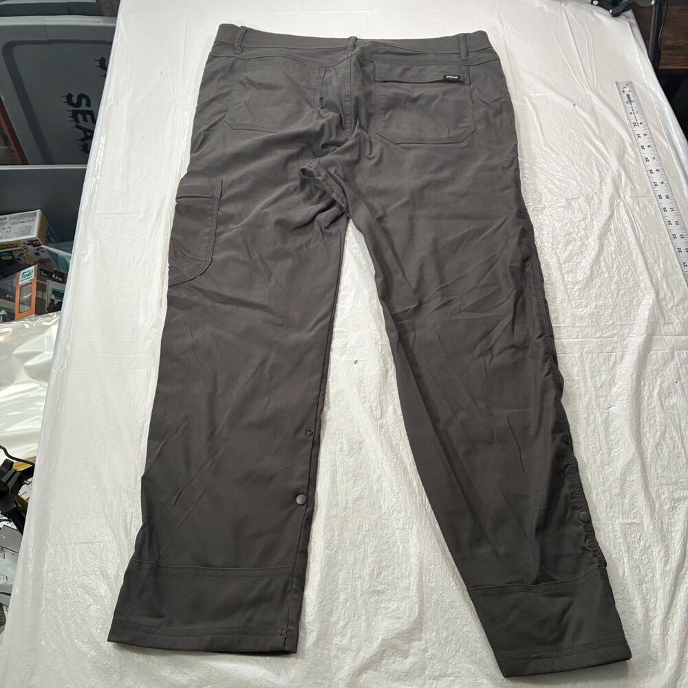 prAna Stretch Zion 2 Gray Cargo Pants Men 36x30 (38x30) Slim Fit Outdoors Hiking